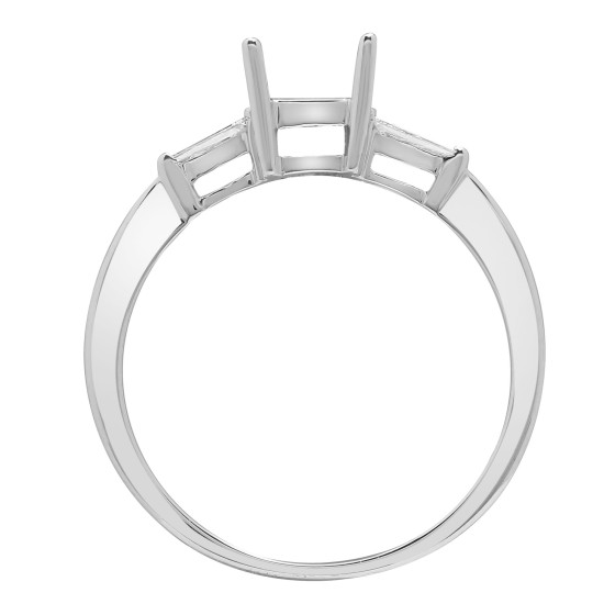 18ct White 0.14ct Natural Diamond Semi Set Ring - Holds 1.00ct