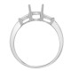18ct White 0.14ct Natural Diamond Semi Set Ring - Holds 1.00ct