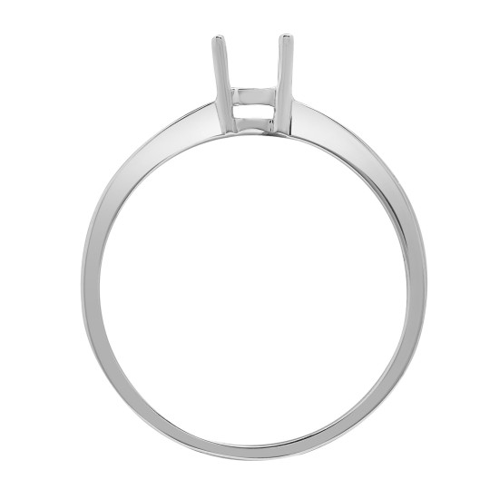 18ct White 0.26ct Natural Diamond Semi Set Ring - Holds 0.25ct