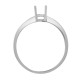 18ct White 0.26ct Natural Diamond Semi Set Ring - Holds 0.25ct
