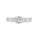 18ct White 0.26ct Natural Diamond Semi Set Ring - Holds 1.00ct