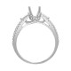18ct White 0.42ct Natural Diamond Semi Set Ring - Holds 1.00ct