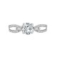 18ct White 0.42ct Natural Diamond Semi Set Ring - Holds 1.00ct