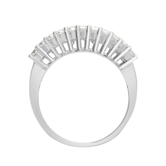 18ct White 2.00ct Round & Baguette Natural Diamond Ring