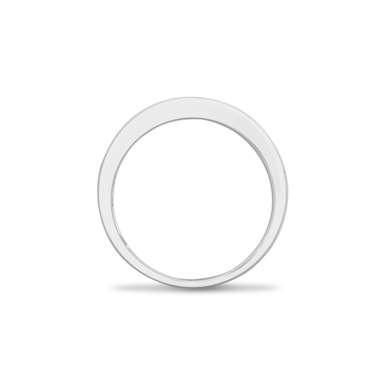18ct White 0.75ct Natural Diamond Baguette 1\2 Eternity Ring
