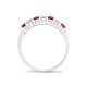 18ct White Diamond-0.33ct Ruby-0.45ct 1\2 Eternity Ring
