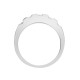 18ct White 0.87ct Princess Cut & Baguette Natural Diamond Ring