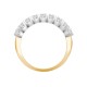 18ct Yellow/White 0.50ct 9 stone Claw Set 1/2 ET Ring