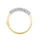 18ct Yellow/White 1.00ct Natural Diamond 7 stone 1/2 ET Ring