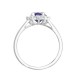 18ct White Gold 0.35ct Natural Diamond Claw-set Cluster Halo Oval Ring - Holds 7x5mm Sapphire 0.75cts