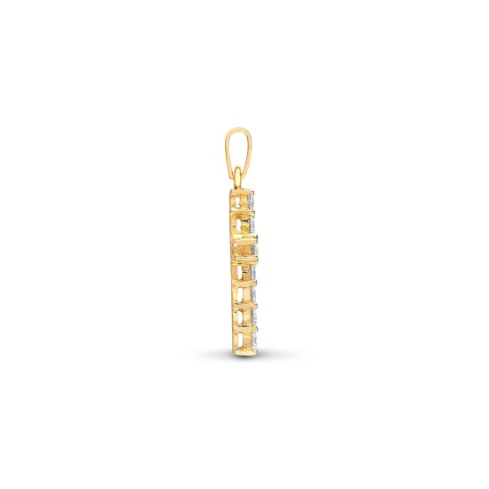 18ct Yellow Gold Natural Diamond Cross