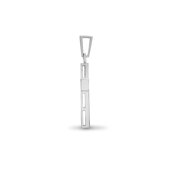 18ct White Gold Natural Diamond Cross