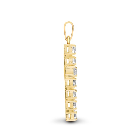 18ct Yellow Gold Natural Diamond Cross
