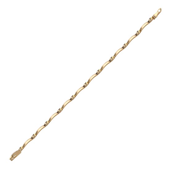 9ct Yellow Gold Channel Set Bracelet