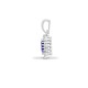 9ct White Gold Natural Diamond And Tanzanite Pendant