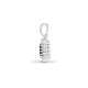 9ct White Gold Natural Diamond And Emerald Pendant