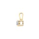 9ct Yellow 0.10ct 4 Claw Natural Diamond Solitaire Pendant