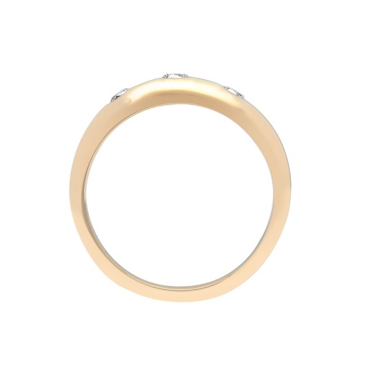 9ct Yellow Gold Natural Diamond 3 Stone Trilogy Ring