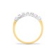9ct Yellow Gold Natural Diamond 7 Stone Half Eternity Ring