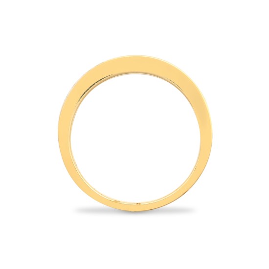 9ct Yellow Gold Natural Diamond Half Eternity Ring