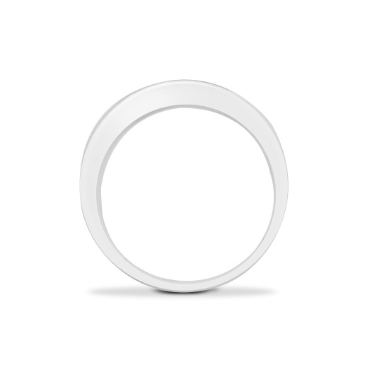 9ct White Gold Natural Diamond Half Eternity Ring