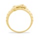 9ct Yellow Gold Natural Diamond Buckle Ring
