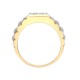 9ct White And Yellow Gold Gents Natural Diamond Ring