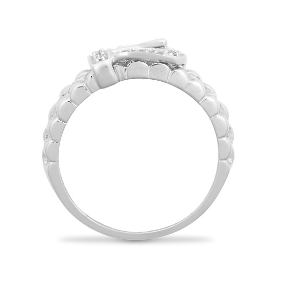 9ct White Gold Natural Diamond Ring