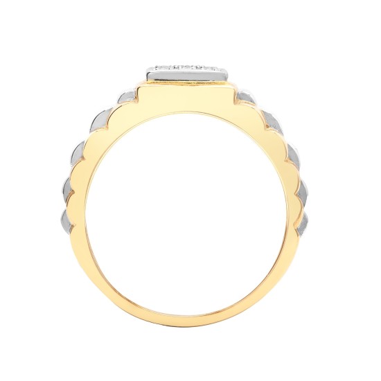9ct Yellow Gold Natural Diamond Ring
