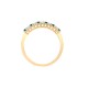 9ct Yellow Gold Natural Diamond 10pts & Emerald 15pts Half Eternity Ring