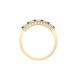 9ct Yellow Gold Natural Diamond 10pts & Sapphire 15pts Half Eternity Ring