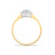 9ct Yellow Gold Natural Diamond 12pts & Blue Topaz 57pts Ring