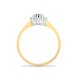 9ct Yellow Gold Natural Diamond 12pts & Sapphire 56pts Ring