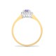 9ct Yellow Gold Natural Diamond 12pts & Amy 44pts Ring