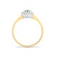 9ct Yellow Gold Natural Diamond 12pts & Emerald 52pts Ring