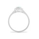 9ct White Gold Natural Diamond 12pts & Blue Topaz 57pts Ring