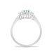 9ct White Gold Natural Diamond 23pts & Blue Topaz 90pts Ring