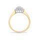 9ct Yellow Gold Natural Diamond Cluster Ring