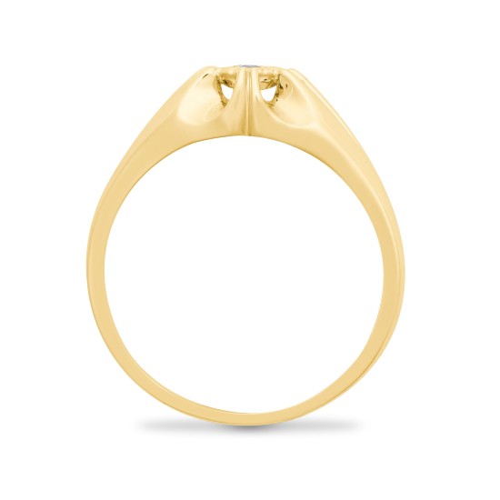 9ct Yellow Gold Gents Natural Diamond Ring