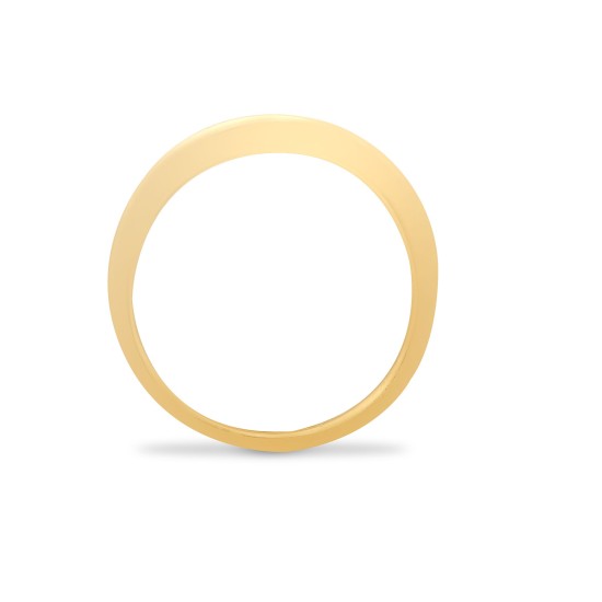 9ct Yellow Gold Natural Diamond 14pts & Emerald 26pts Channel Set Half Eternity Ring