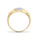 9ct Yellow Gold Natural Diamond Claddagh Ring