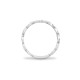 9ct White 2 Row Hearts Ring