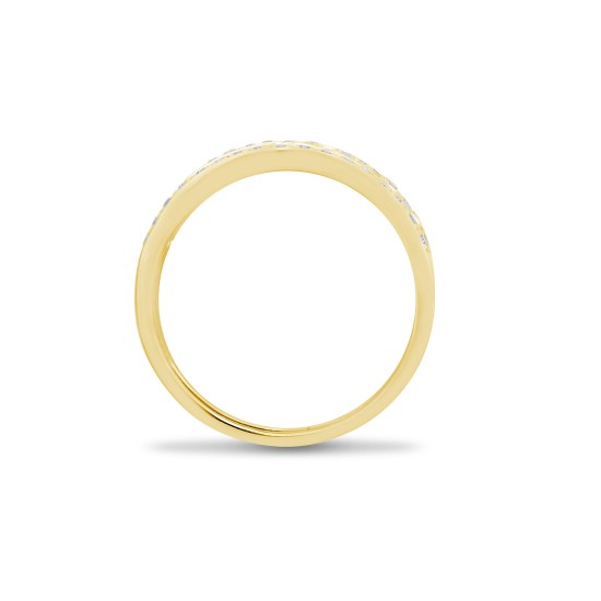 9ct Yellow 0.50 Natural Diamond Greek Key Style Ring