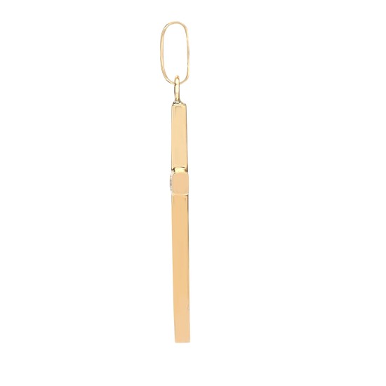 9ct Yellow Gold Natural Diamond Cross