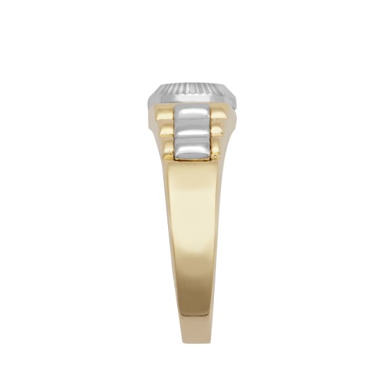 9ct 2 Colour Gold Child's CZ Set Watch Strap & Bezel Ring