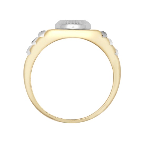 9ct 2 Colour Gold Child's CZ Set Watch Strap & Bezel Ring