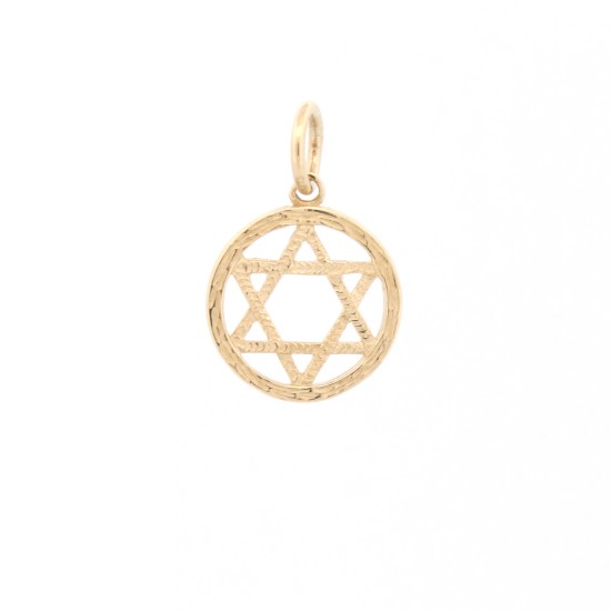 9ct Yellow Gold Star Of David Pendant