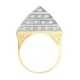 9ct Yellow Gold 1.5 Ounce CZ Set Pyramid Ring
