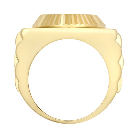 9ct Yellow Gold CZ Set Watch Strap & Bezel Ring