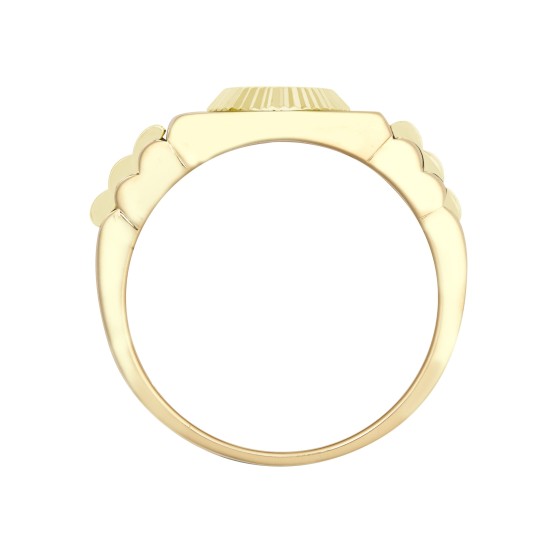 9ct Yellow Gold CZ Set Watch Strap & Bezel Ring